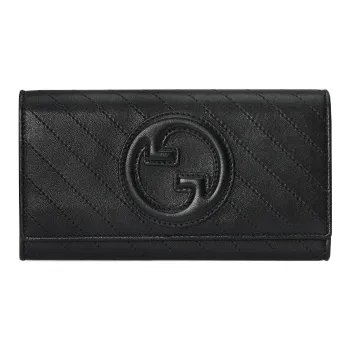 GUCCI Blondie Leather Wallet Women's Black