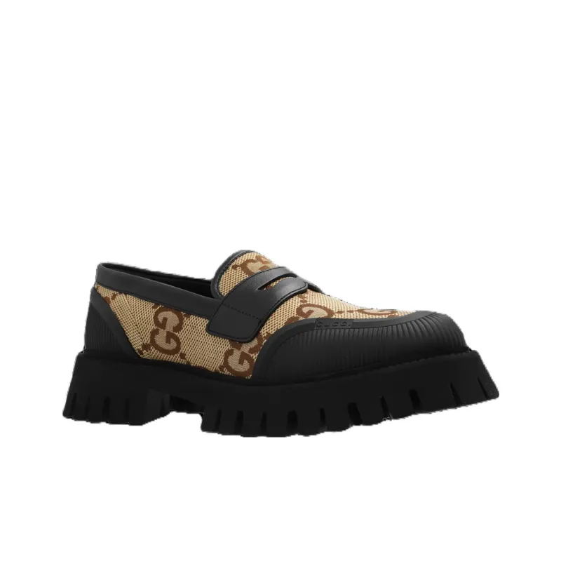 GUCCI Novo Gg Loafer Camel Black-3