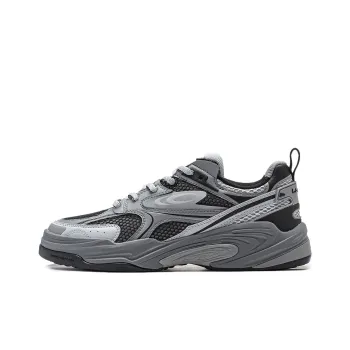 LiNing Cushioning Wear Resistant Low Top Casual Shoes Men's Black Gray