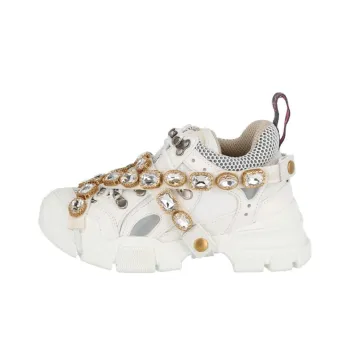GUCCI Women's Flashtrek 'Crystals   White' Women's