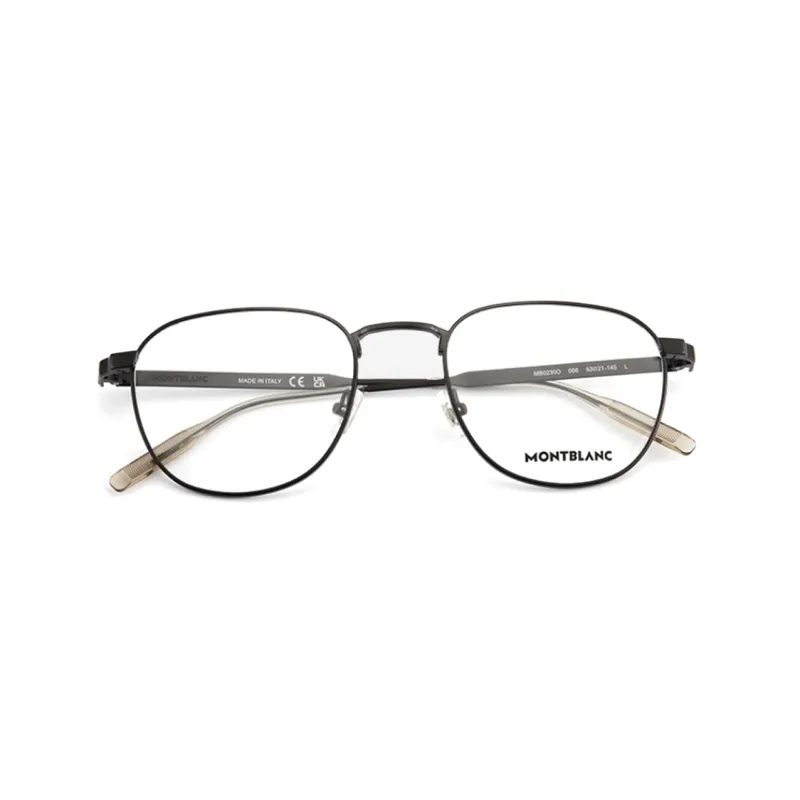 MONTBLANC Alloy Round Eyeglass Frames Unisex Black-1