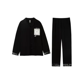 DAMOS·LOVE Pajama Set Fall Men's Black