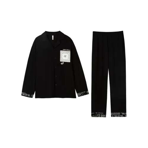 DAMOS·LOVE Pajama Set Fall Men's Black