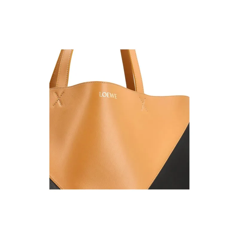 LOEWE Calfskin One Shoulder Handbags Regular Men's Earth Yellow/Black-4