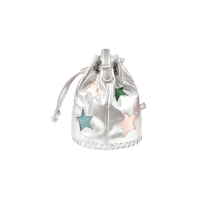 Stella McCartney Metallic Stella Star Drawstring Bucket Bag-2
