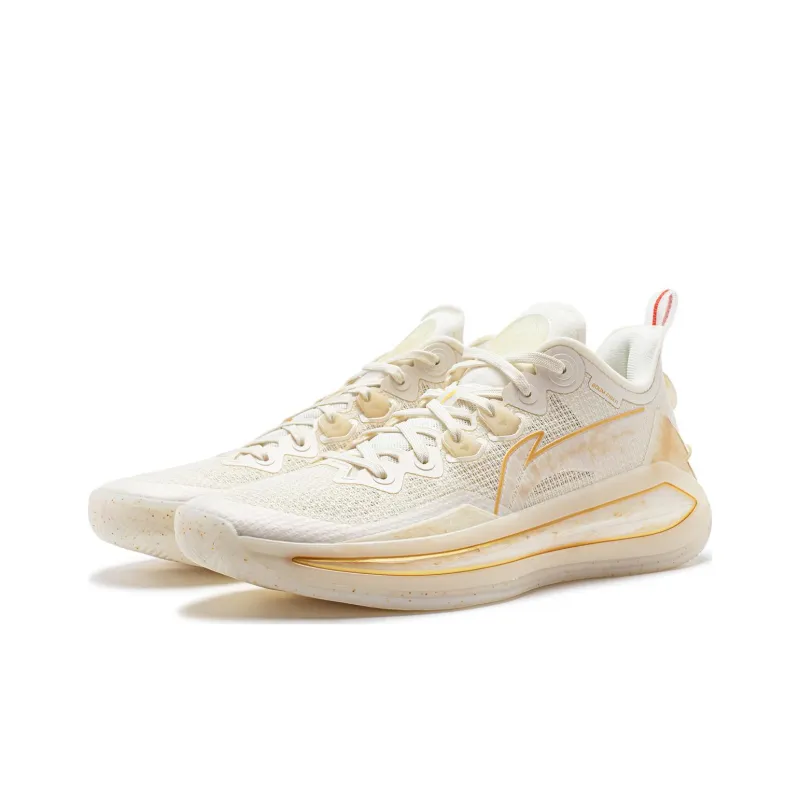 LINING Liren 3 V2 Basketball Shoes Unisex Low Top Yellow/White-2