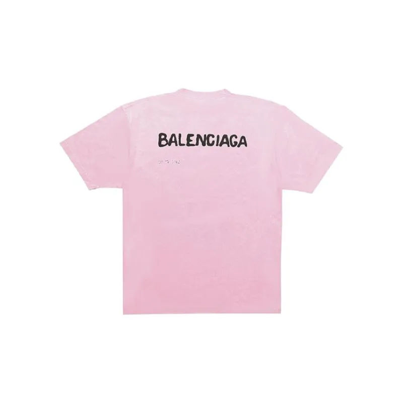 Balenciaga Regular T Shirt Women's Pink Regular Fit-1