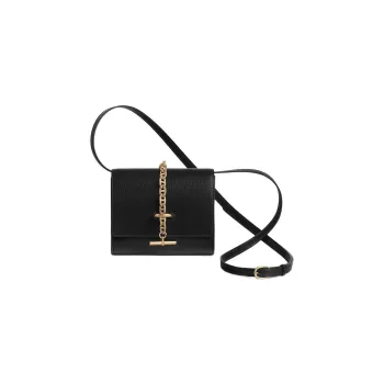 HERMES Chaine D'Ancre Tarmac Chamkila Goatskin Crossbody Bag Women's 89 Noir Black