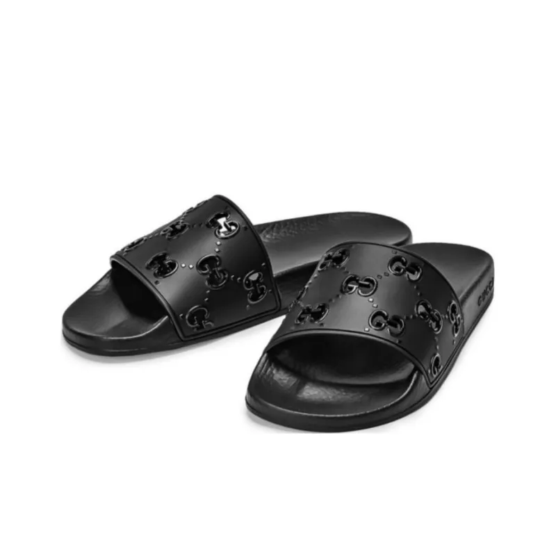 GUCCI Women's Rubber Gg Slide 'Black' Women's-2