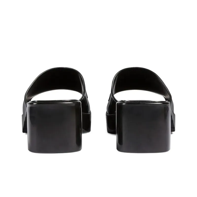 GUCCI 60mm Slide Sandal Black Rubber Women's-4
