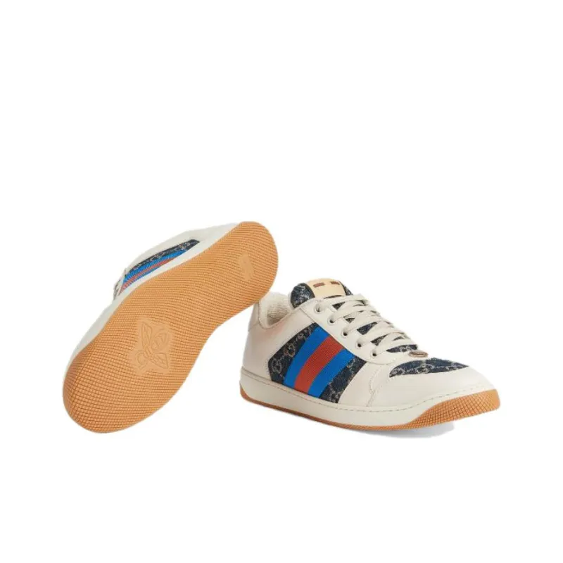 GUCCI Gg Screener 'GG Canvas Denim Ivory'-4
