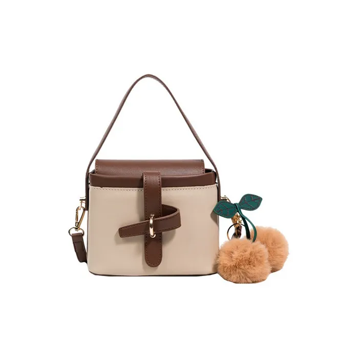 JANE KLAIN PU Bucket Bag, Shoulder Bag, Crossbody Bag, Handbag Regular Women's Black/Khaki-9