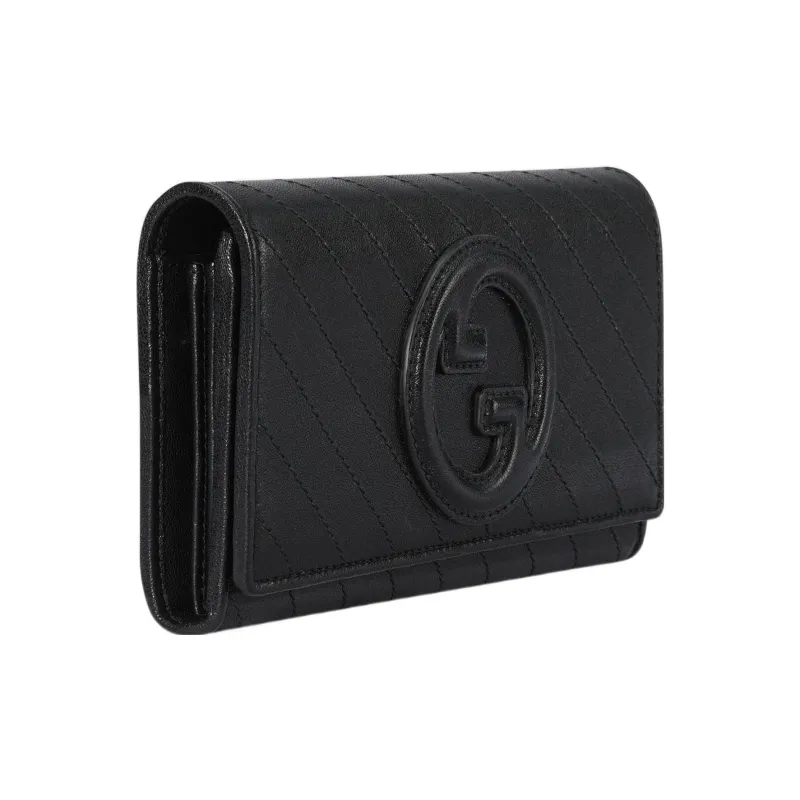 GUCCI Blondie Leather Wallet Women's Black-1
