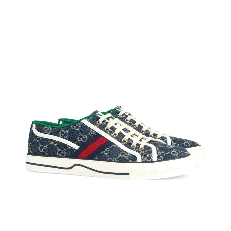 GUCCI Tennis 1977 Sneakers Blue Ivory-2