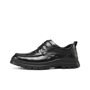 YEARCON Dress Shoes Men Low Top Brown/Black