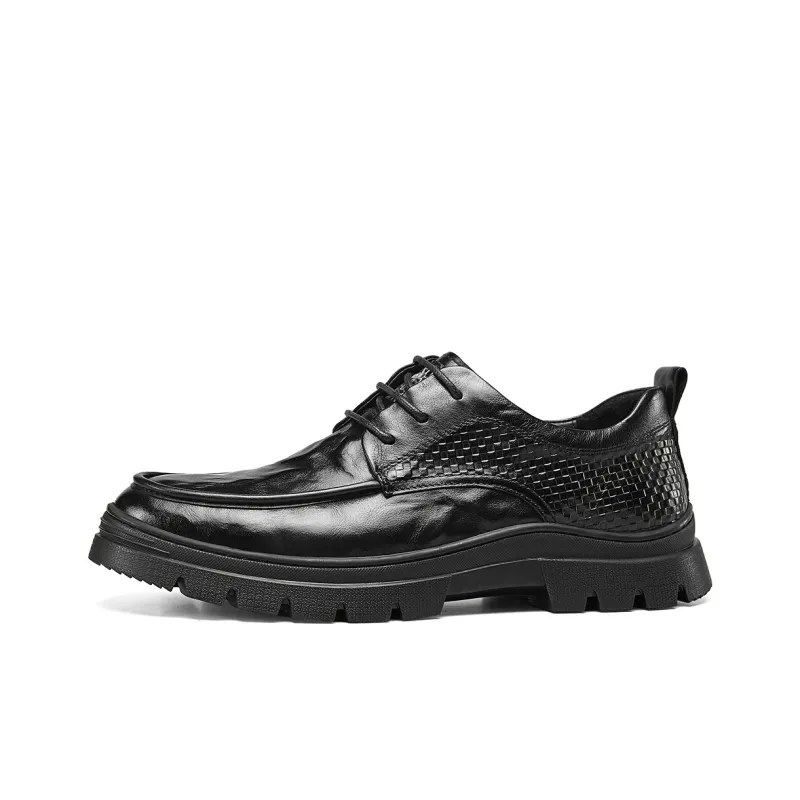 YEARCON Dress Shoes Men Low Top Brown/Black-0