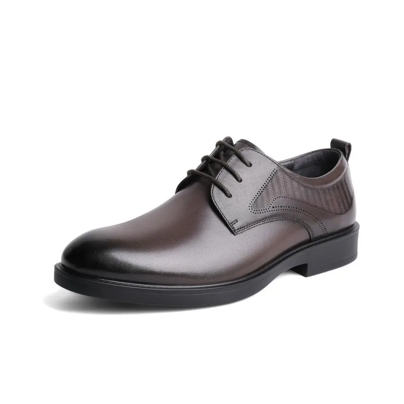 Senda Dress Shoes Men Low Top Black/Brown-6