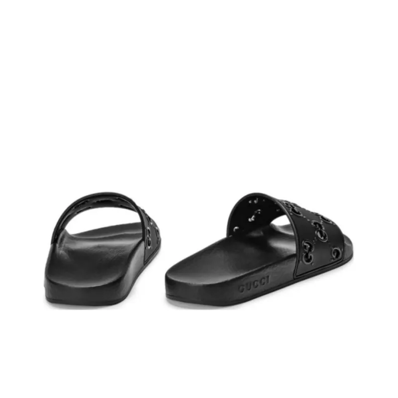 GUCCI Women's Rubber Gg Slide 'Black' Women's-3