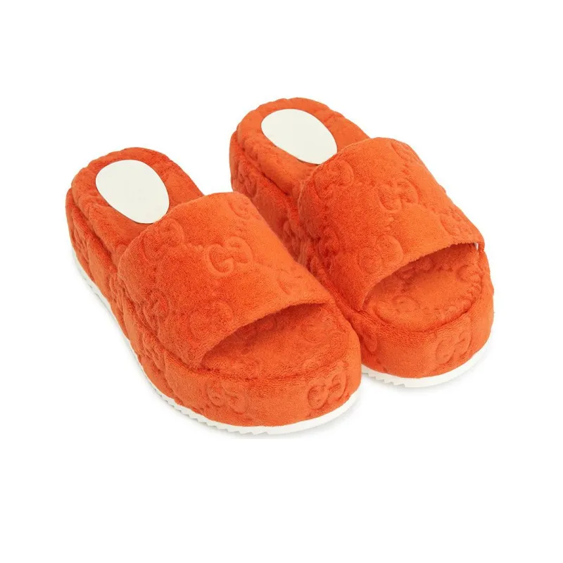 GUCCI GG Platform Sandal Orange-1