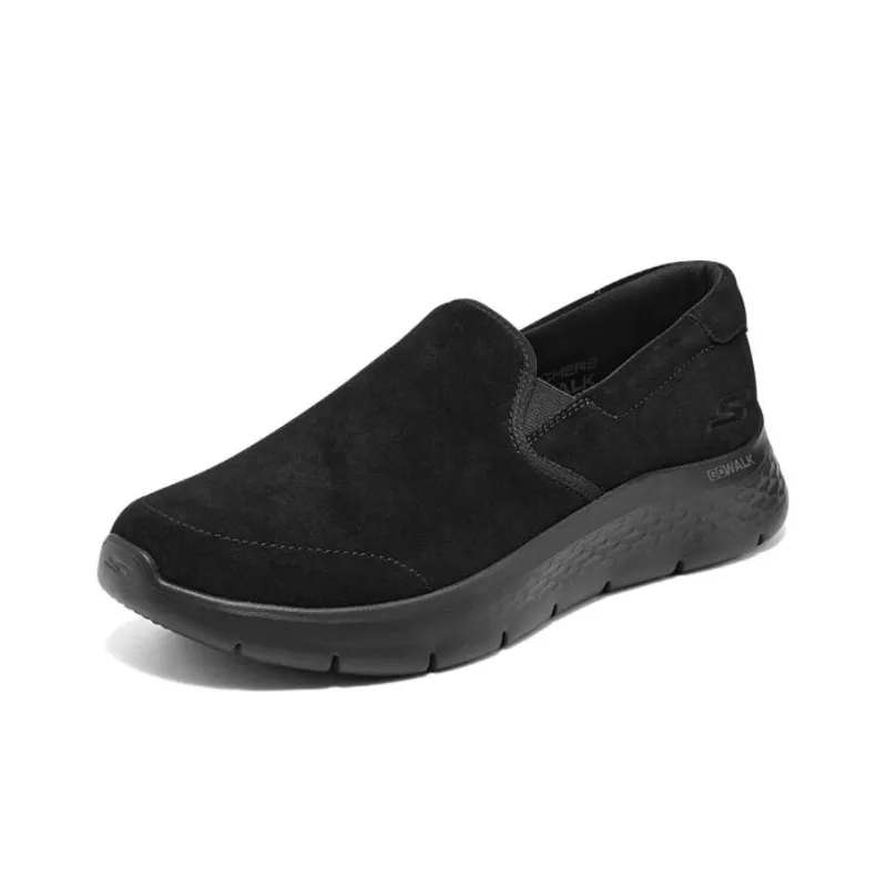 Skechers Go Walk Fle Anti Slip Wear Resistant Breathable Lightweight Low Top Casual Shoes Men's Black-2
