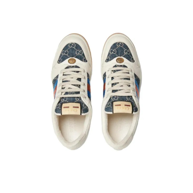 GUCCI Gg Screener 'GG Canvas Denim Ivory'-3