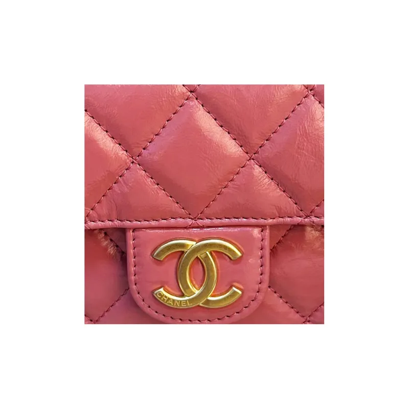 CHANEL HOBO Cow Leather Hobo Bag, Shoulder Bag, Crossbody Bag Trumpets Women's Pink-1