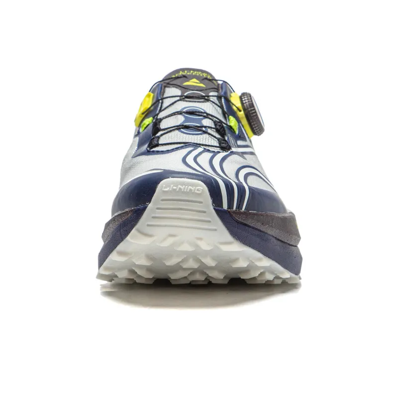 LiNing DLU PRO Cushioning Anti Slip And Wear Resistant Low Top Trail Running Shoes Men's Gray Blue-4