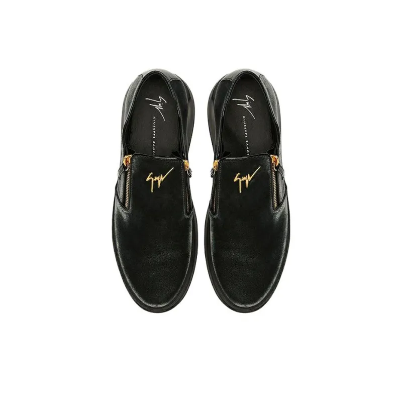 Giuseppe Zanotti Conley Zipped Velvet Sneakers-4