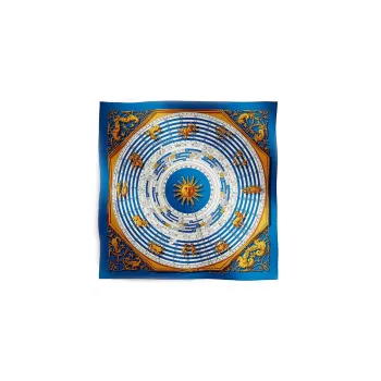 HERMES Silk Scarves Women's Blue