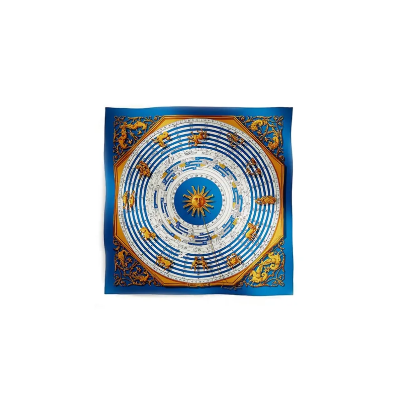 HERMES Silk Scarves Women's Blue-0