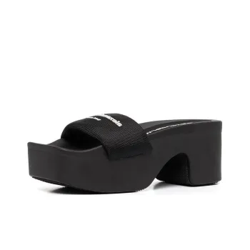 Alexander Wang Logo Printed Strap Heel Sandals Women's