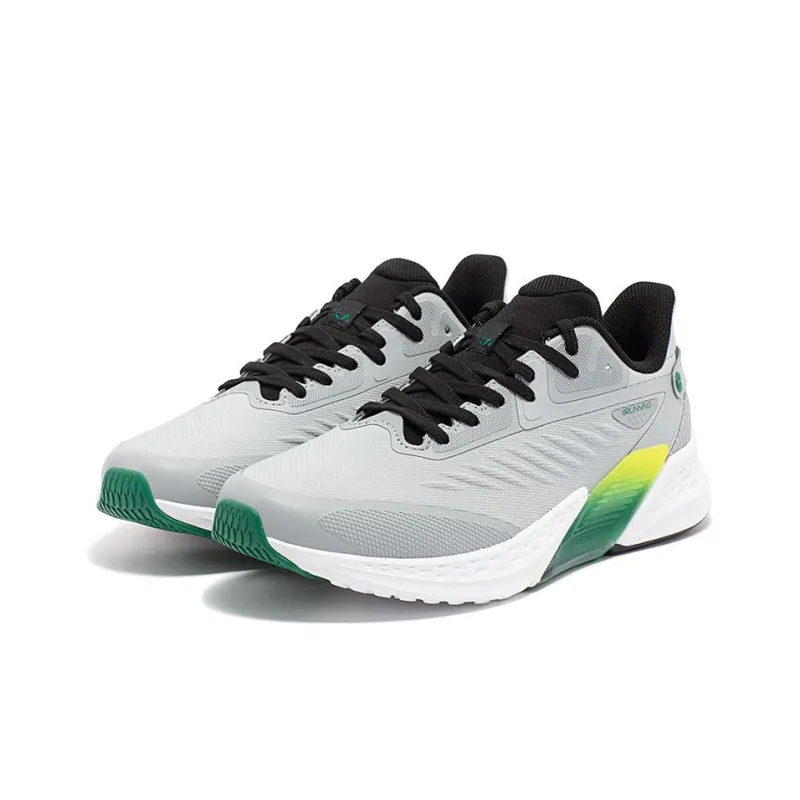 361° Cushioning Waterproof Low Top Running Shoes Men's Gray Black-2
