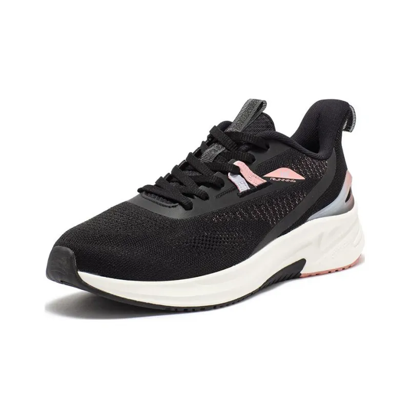 361° Cushioning Anti Slip And Wear Resistant Low Top Running Shoes Women's Black Pink-1