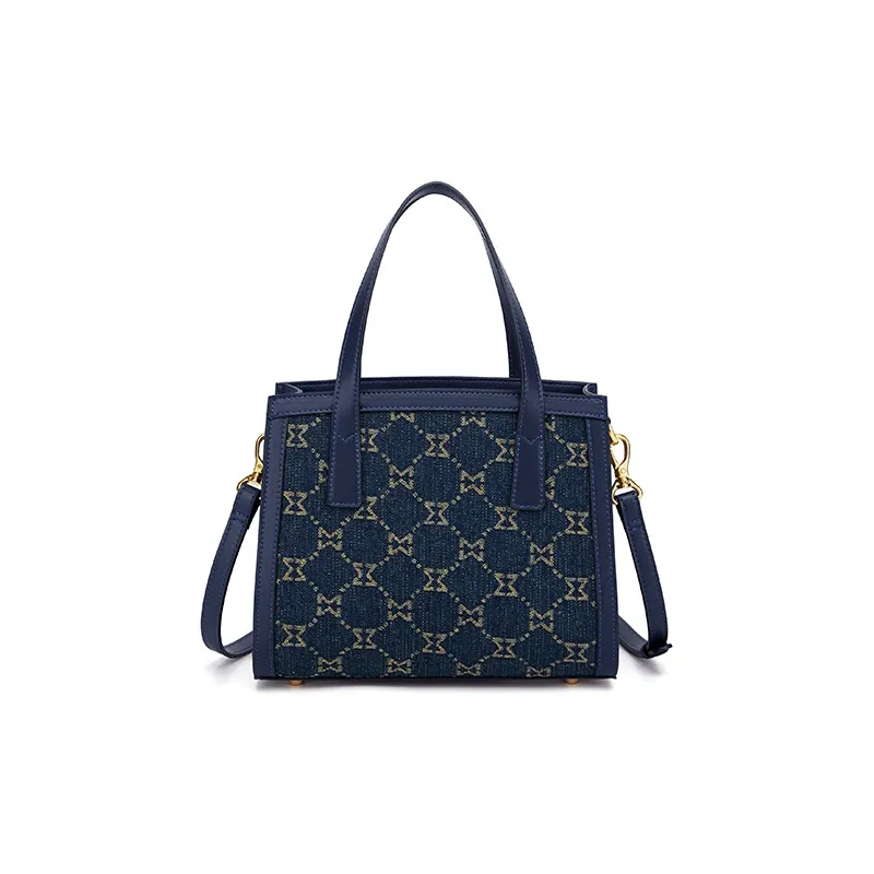 MashaLanti Denim Shoulder Bag Crossbody Bag Handbag Medium Size Women's Royal Blue-3