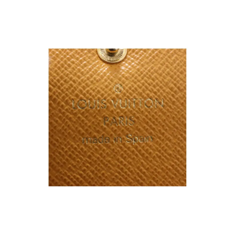 LOUIS VUITTON Coated Canvas Key Pouch Women's Brown-2