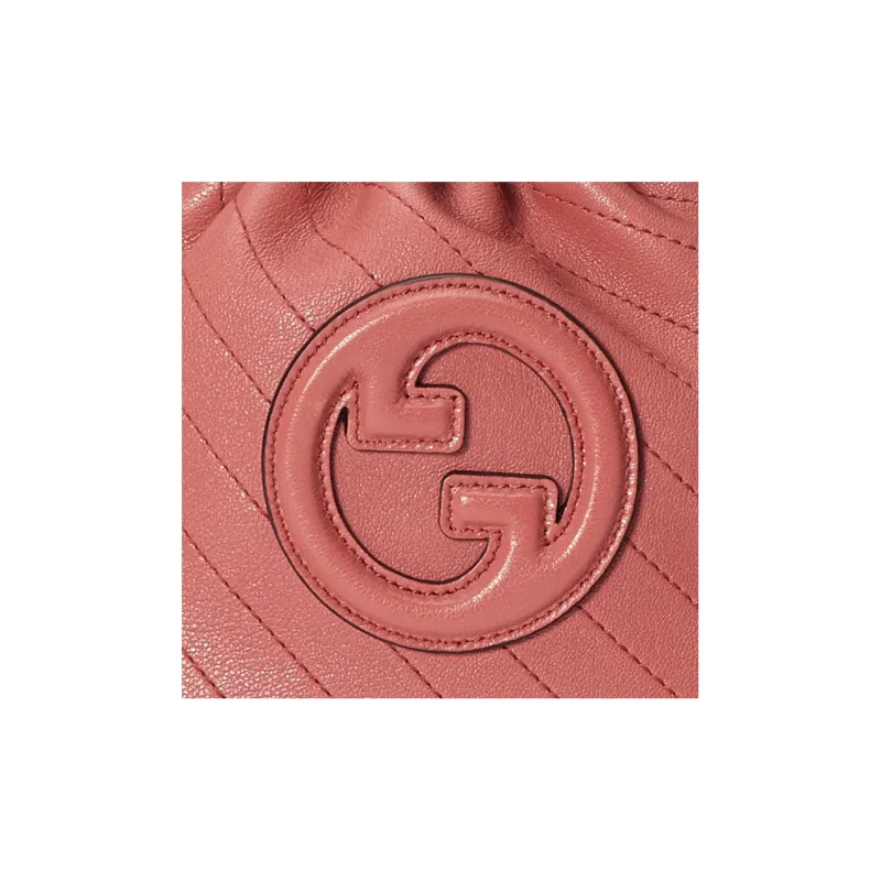 GUCCI Blondie Leather Bucket Bag, Shoulder Bag, Crossbody Bag, Handbag Mini Women's Pink-7