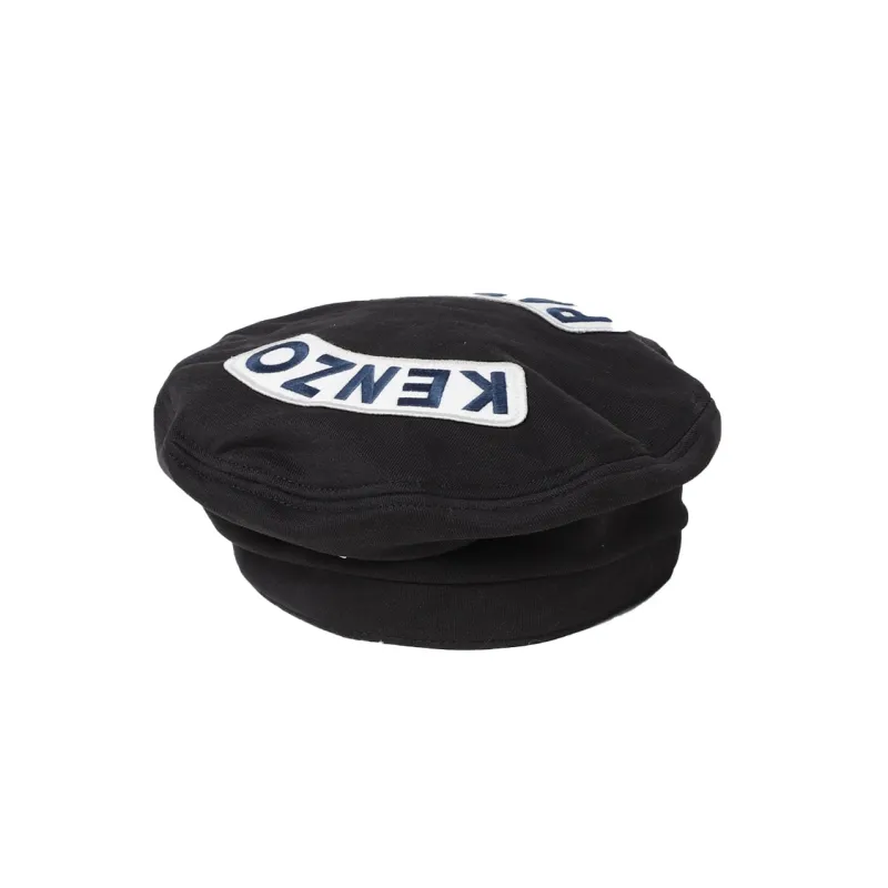 KENZO Logo-patch Cotton Beret-1