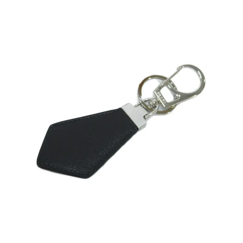 PRADA Logo Plaque Keychain-3