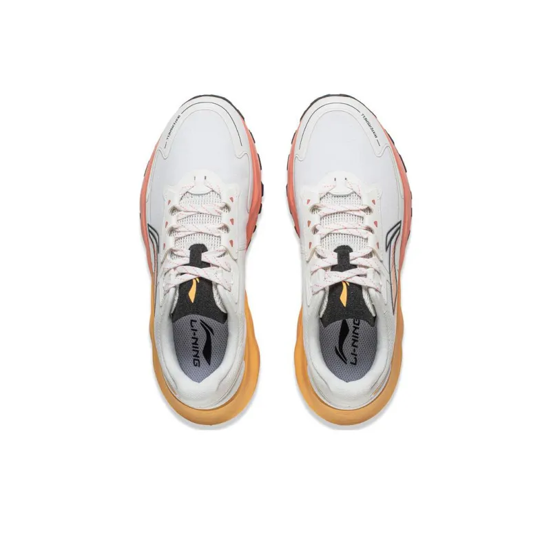 LiNing Yufeng Cushioning Wear Resistant Low Top Running Shoes Women's White-3