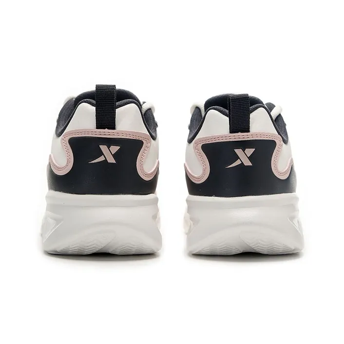 XTEP Slip Resistant Water Resistant Low Top Casual Running Shoes Women's White Gray-4
