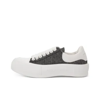 Alexander McQueen Deck Skate Plimsoll Shoes 'White Grey' Women's