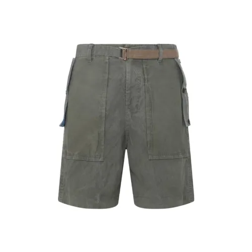 Sacai Cargo Shorts Men Army Green