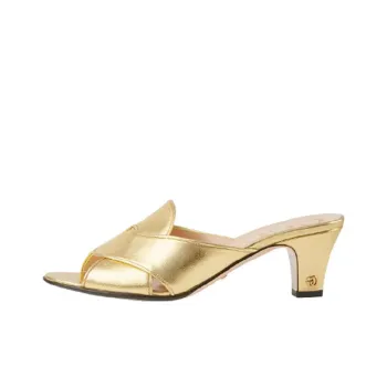 GUCCI Slide Slippers 5.5cm Women's Gold
