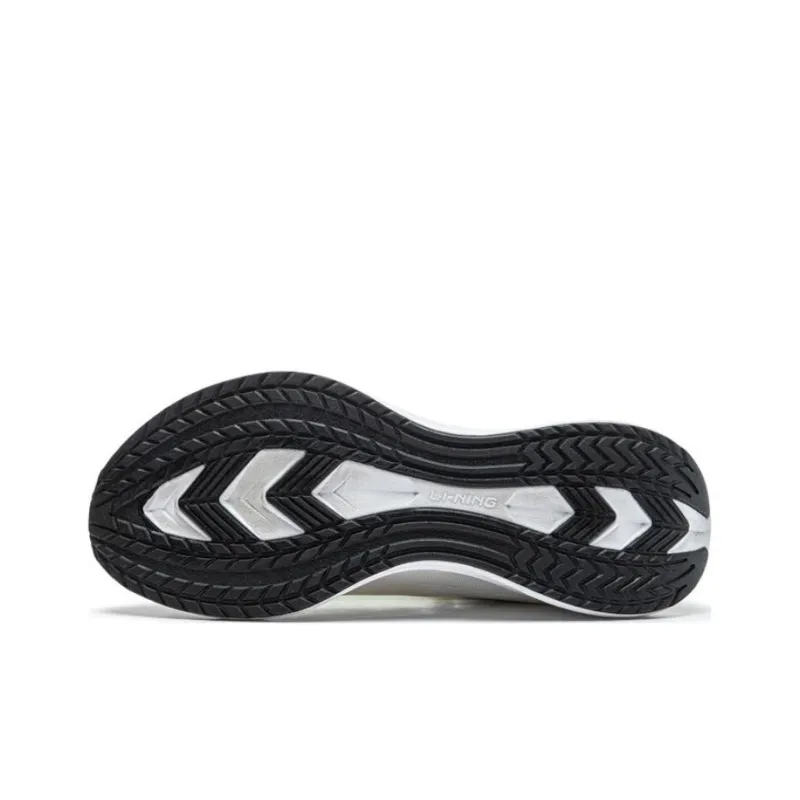 LiNing Wave V2 Cushioning, Slip Resistant, And Abrasion Resistant Low Top Casual Running Shoes Men's White Yellow-4