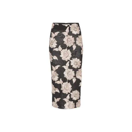 Rotate BIRGER CHRISTENSEN Flower-mesh Midi Skirt