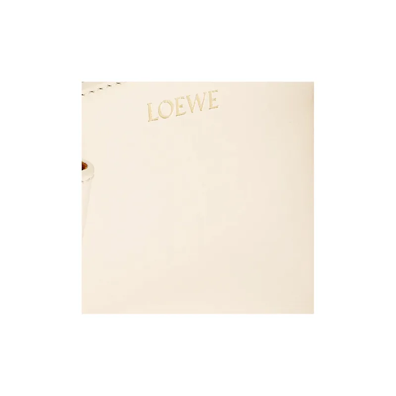 LOEWE Cow Leather Dumpling Bag, Shoulder Bag, Crossbody Bag, Handbag Small Size Women's Ecru-5