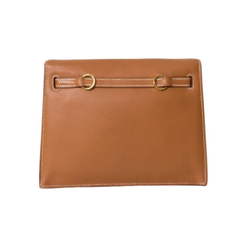HERMES Kelly Danse Swift Leather Handheld Crossbody Bag, Shoulder Bag Women's 37 Gold-3