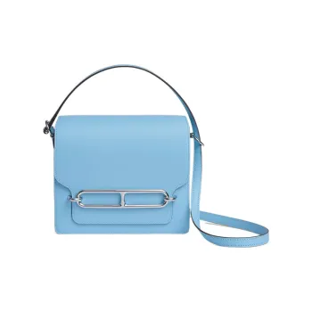 HERMES Roulis Swift Calfskin Pig Nose Bag Handbag Shoulder Bag Crossbody Bag Mini Women's 7N Celeste Sky Blue