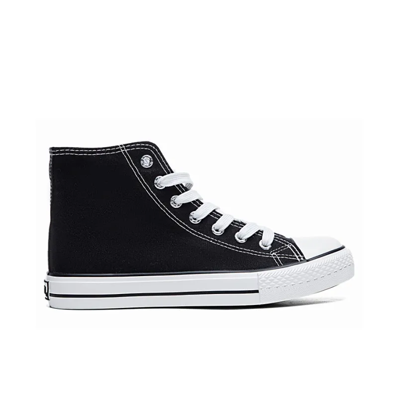 Warrior Wear resistant And Lightweight High Top Canvas Shoes Unisex Black-1