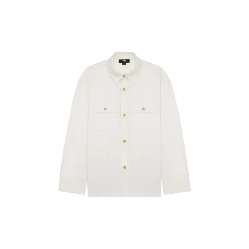 LI NING 1990 Classic Collection Shirts Men Ivory-0